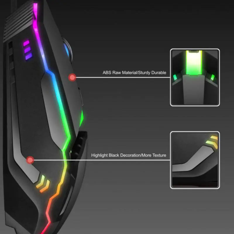 RYRA M5 RGB Wired Gaming Mouse for PC and Laptop