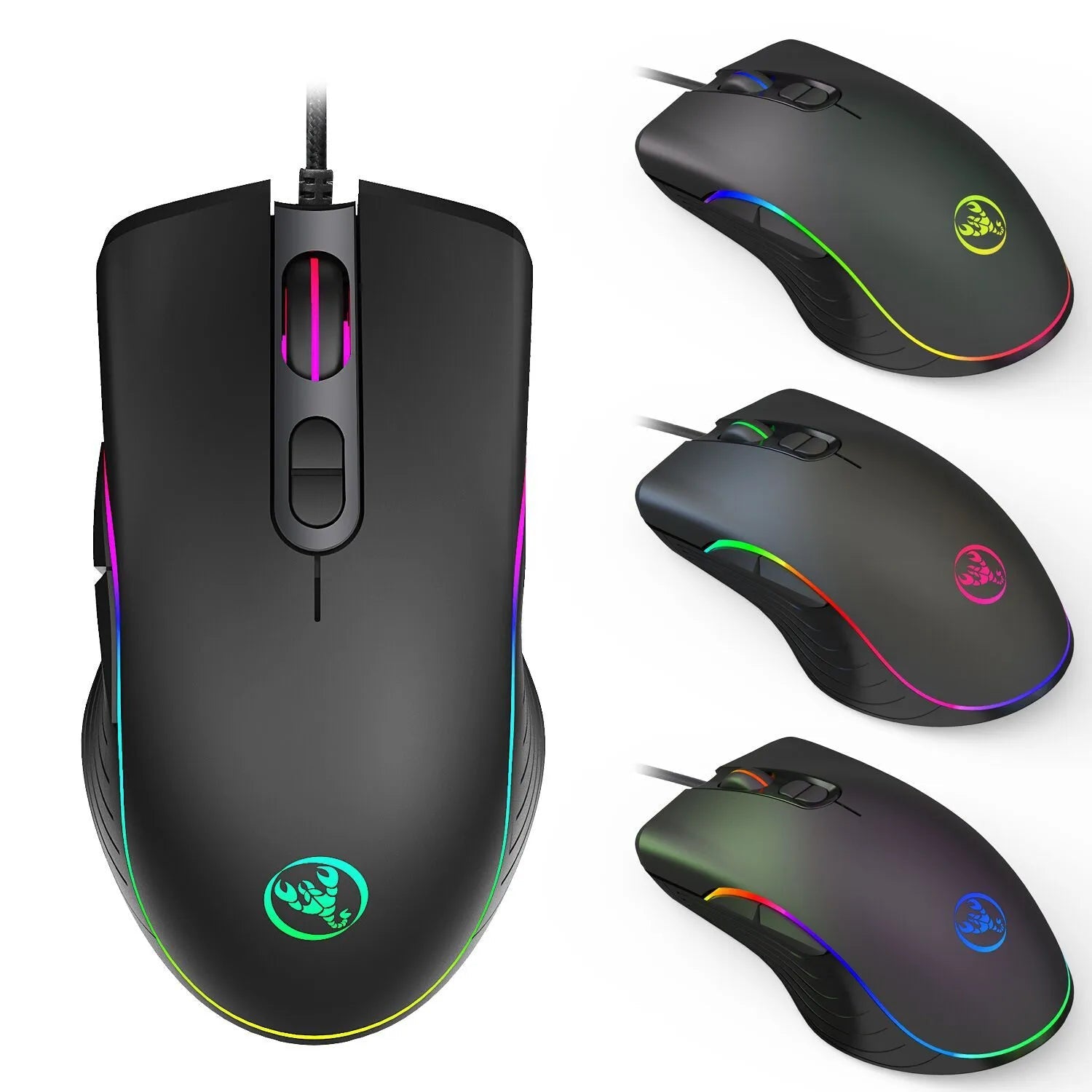 Glowing Wired Gaming Mouse - Neon Zone